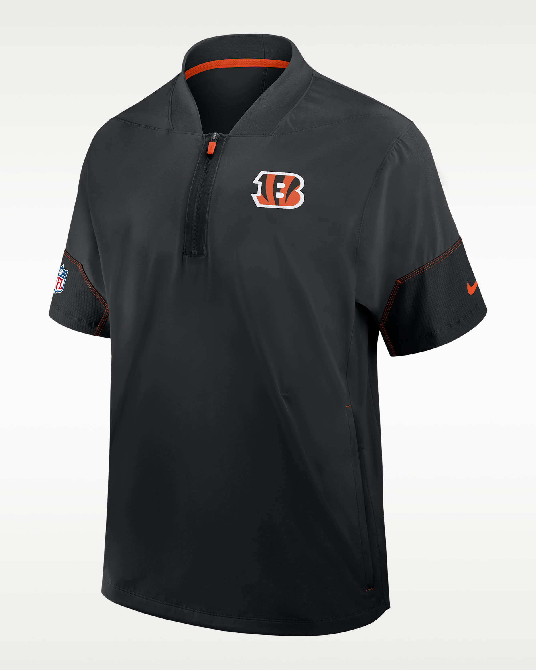 Cincinnati Bengals Sideline Coach Men's Nike NFL 1/2-Zip Short